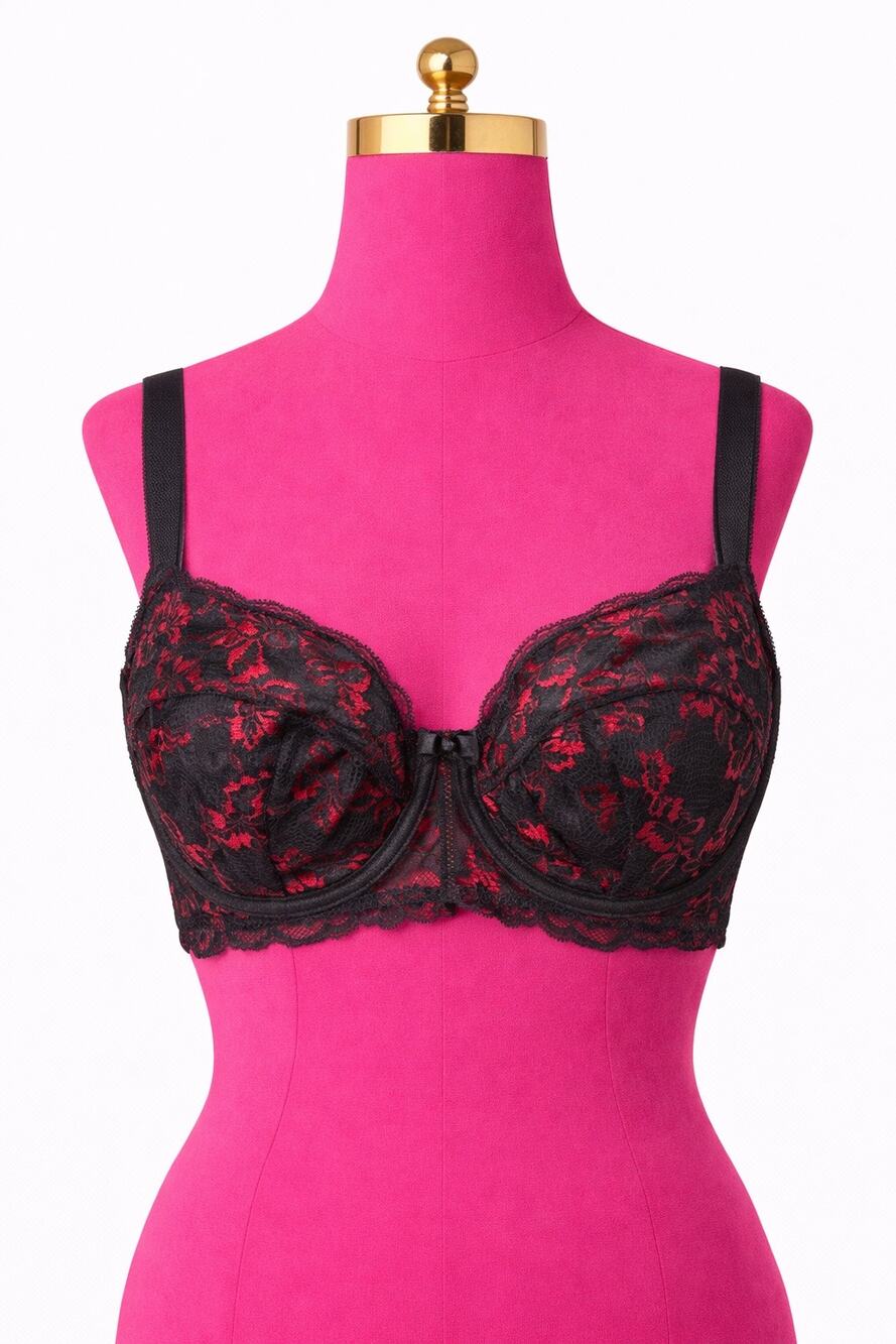 Adore Me Womens Bra 40I Blue Robyn Contour Balconette Lace Underwire Sexy Black